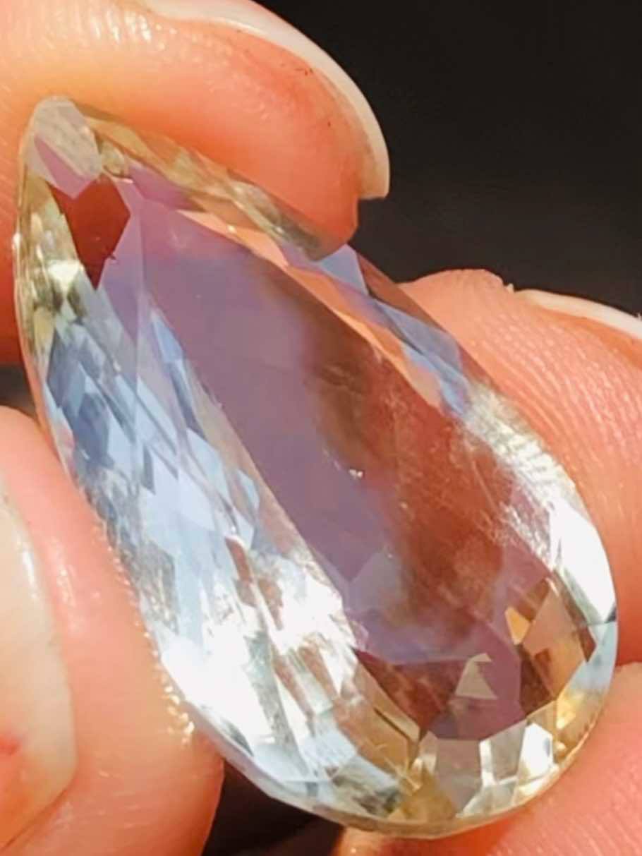 Amazing 16.00 Cts Genuine Prasiolite Faceted Loose Gemstone