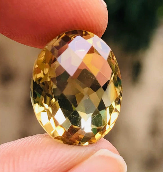 Fabulous 11.00 Cts Genuine Citrine Faceted Loose Gemstone