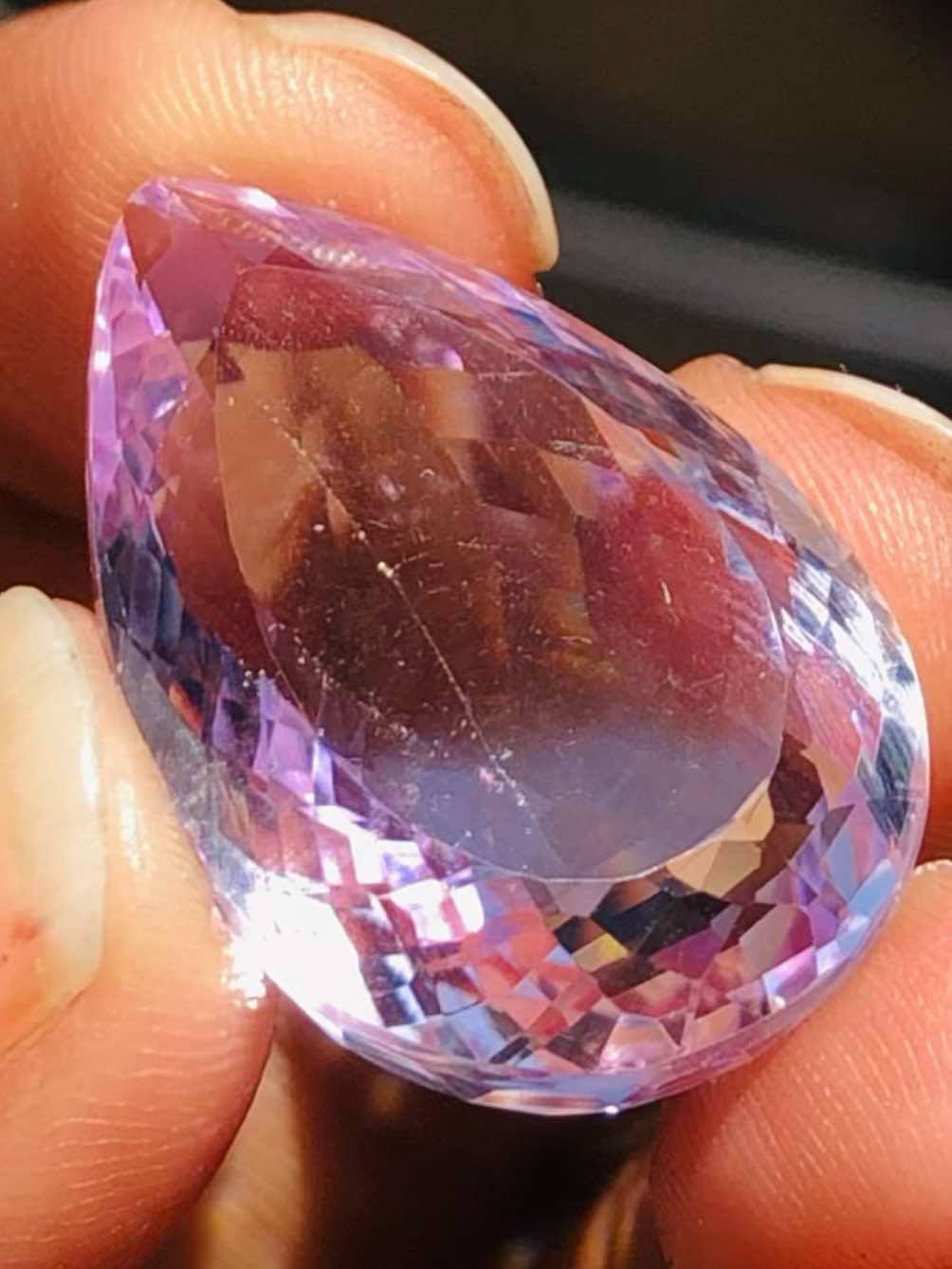 Amazing 31.00 Cts Genuine Amethyst Faceted Loose Gemstone