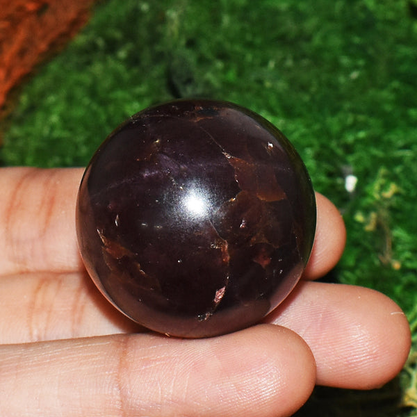 Amazing 315.00 Cts Genuine Star Garnet Crystal Specimen Gemstone Mini Sphere