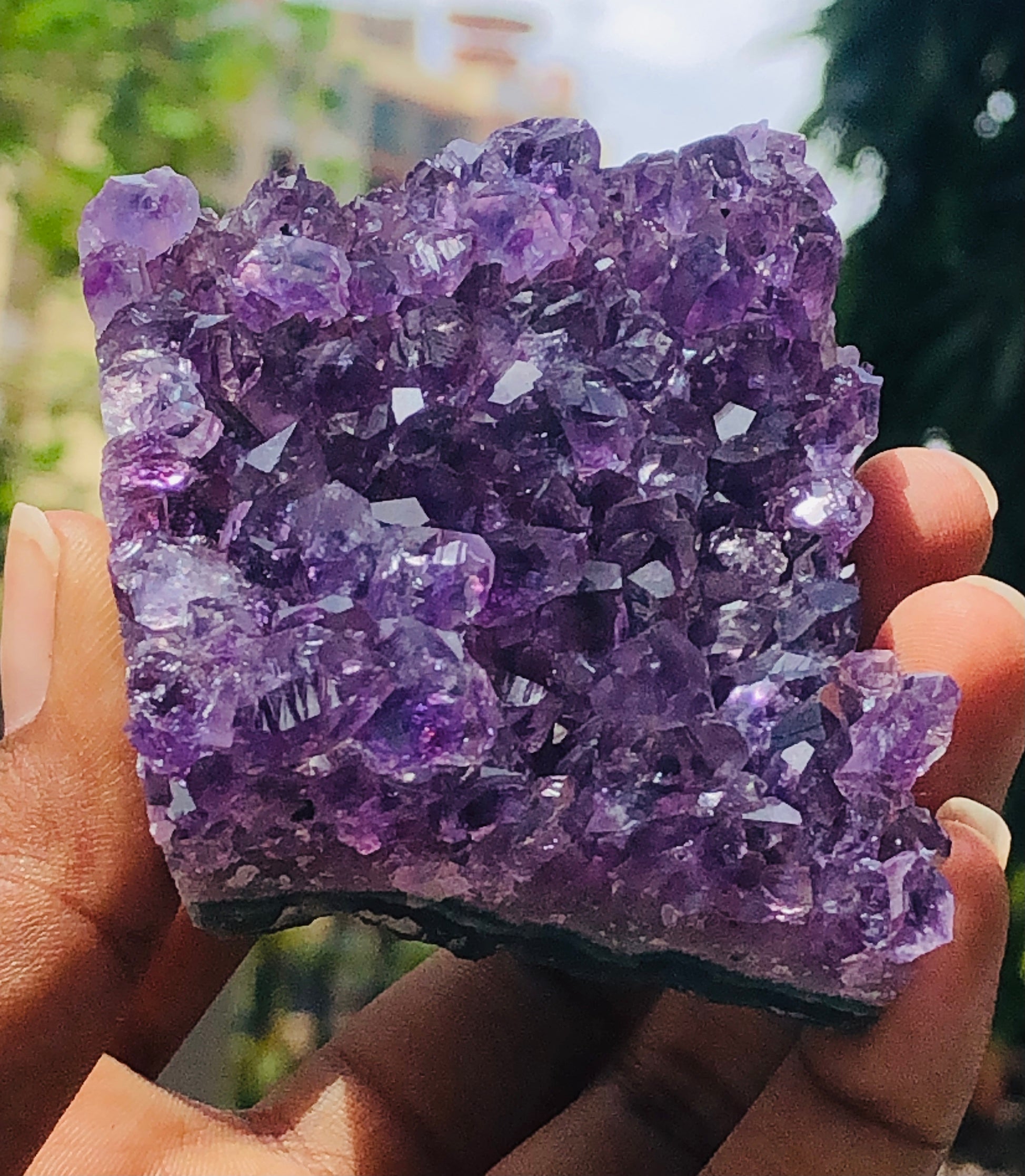 Decent 786.00 Cts Genuine Amethyst Crystal Specimen Healing Cluster Gemstone