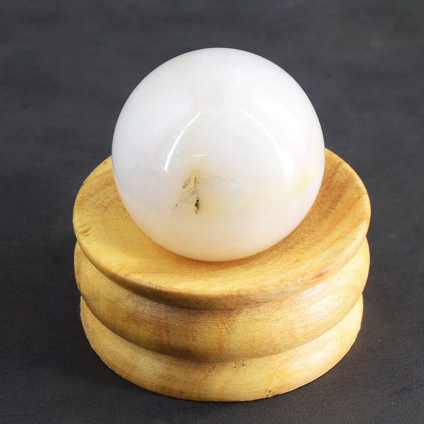 Elegant 431.00  Carats  Genuine  White Quartz  Hand  Carved  Crystal  Healing  Gemstone  Sphere