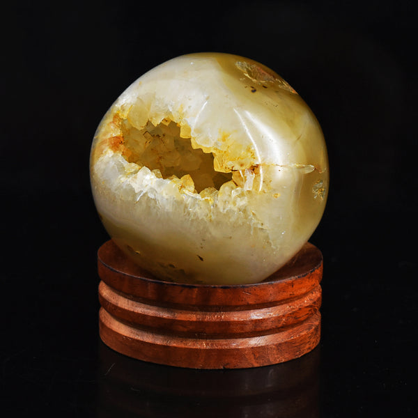 Exclusive  1124.00 Cts  Genuine Agate Druzy  Hand Carved Crystal Healing Sphere Gemstone