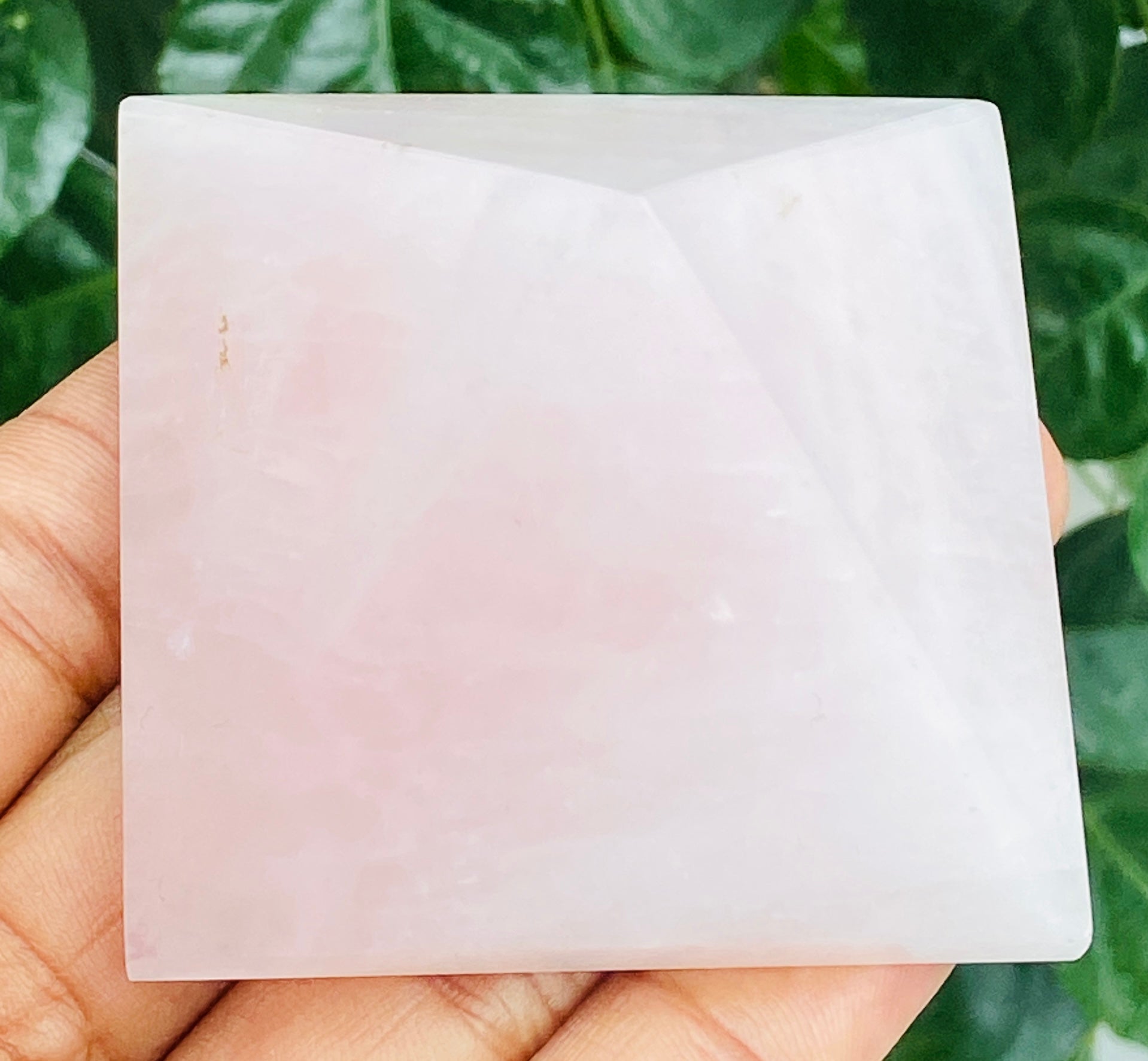 Beautiful 608.00 Cts Genuine Rose Quartz Healing Divine Crystal Specimen Pyramid