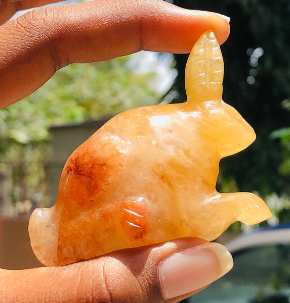 Beautiful 296.00 Carats Genuine Aventurine  Hand Carved  Gemstone  Bunny Carving 2026  Collection