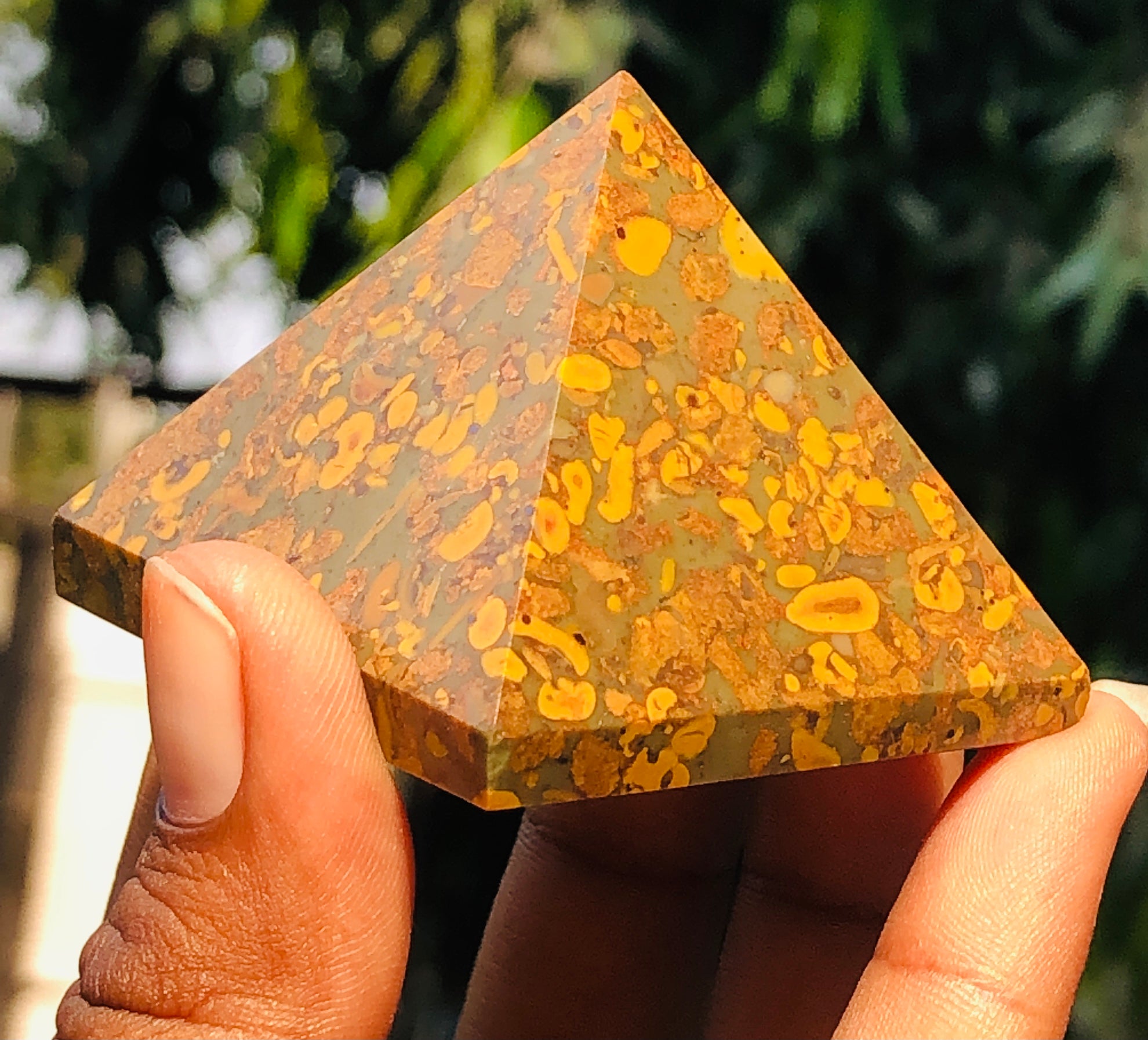 Natural 486.00 Cts Genuine Fruit Jasper Healing Crystal Specimen Premium Divine Pyramid