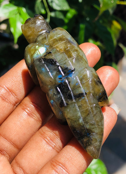 Exclusive 272.00 Cts Genuine Amazing Flash Labradorite Hand Carved Lizard Gemstone Carving 2026  Collection