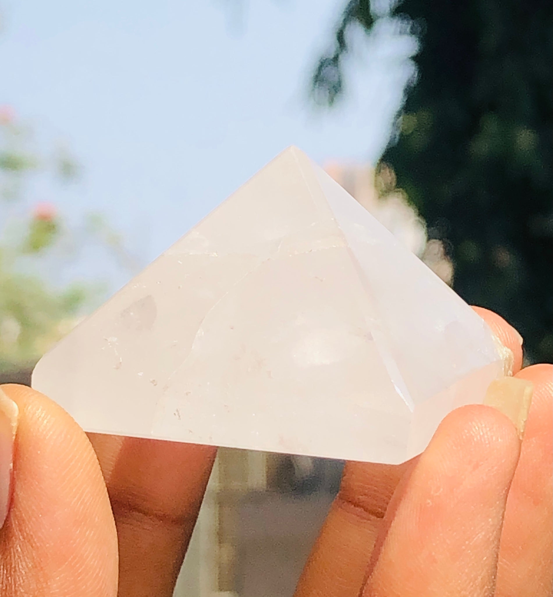 Exquisite 265.00 Cts Exclusive Rose Quartz Healing Crystal Specimen Divine Premium Pyramid