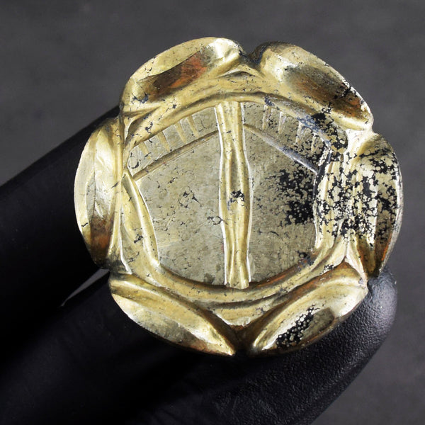 Thoughtful 511.00 Cts Genuine Pyrite Hand Carved Premium Good Luck Laxmi Feet Crystal Gemstone