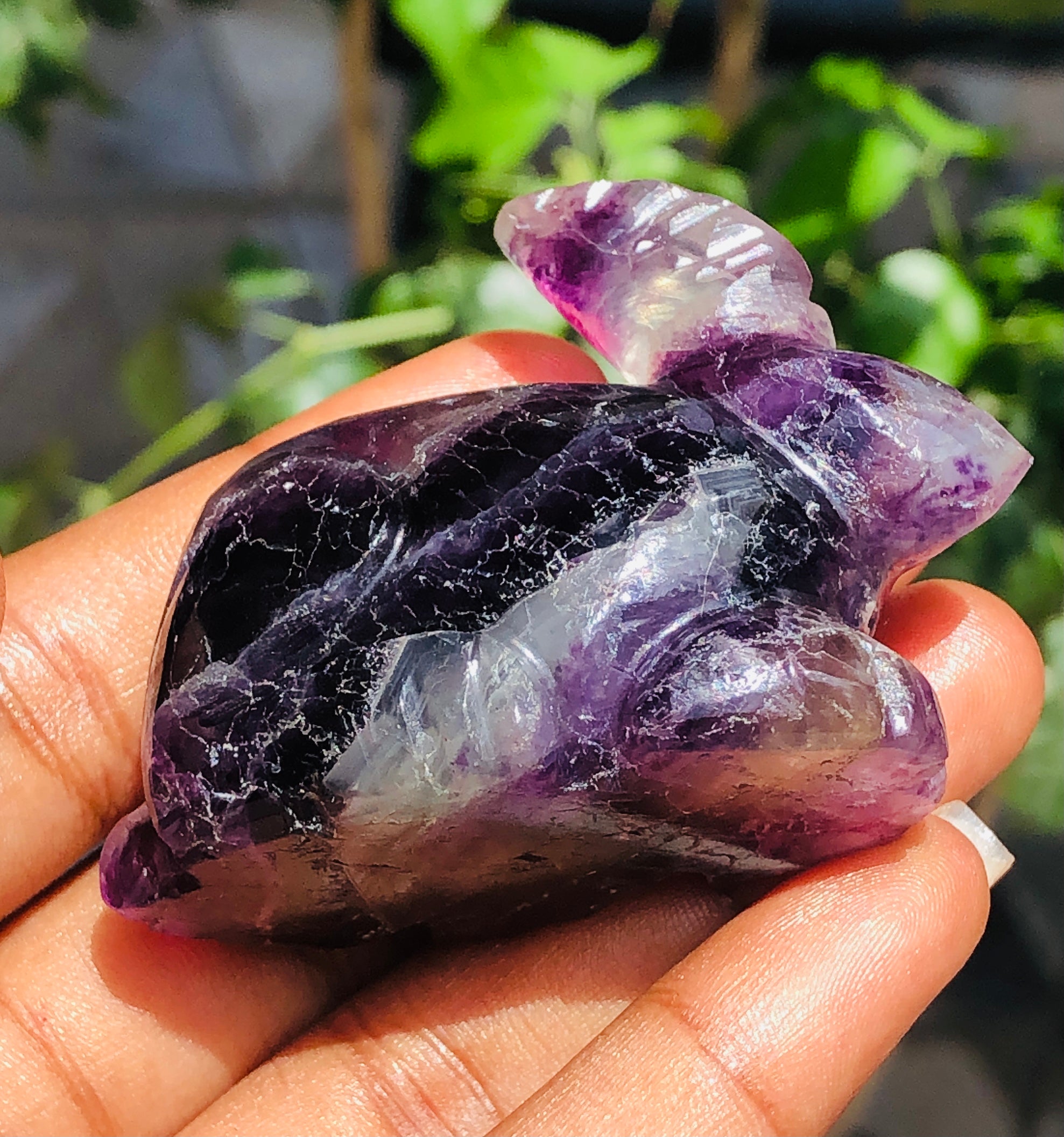Beautiful 409.00 Carats Genuine Fluorite Hand Carved  Gemstone  Bunny Carving 2026  Collection