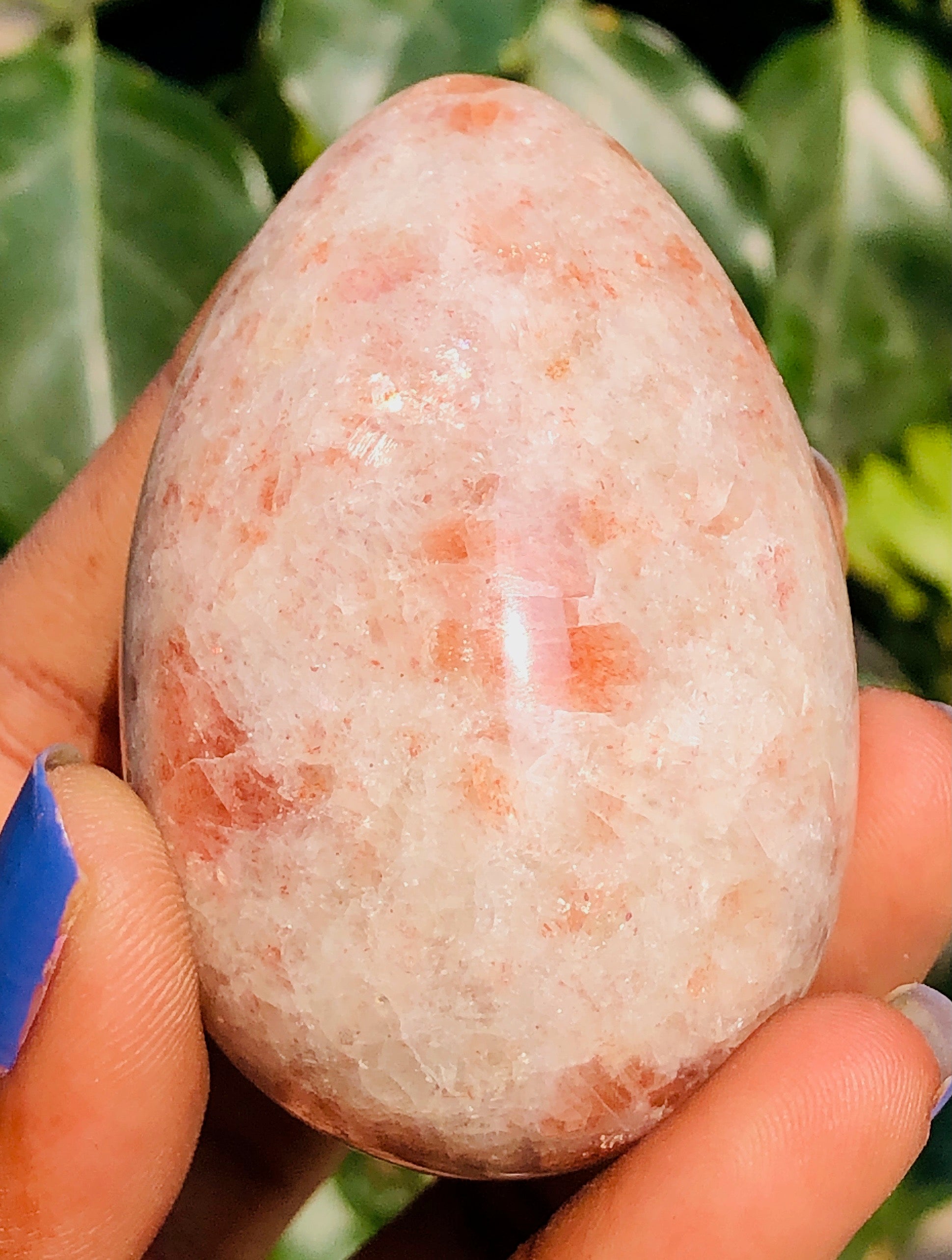 Genuine 546.00 Cts Exclusive Sunstone Crystal Healing Premium Egg