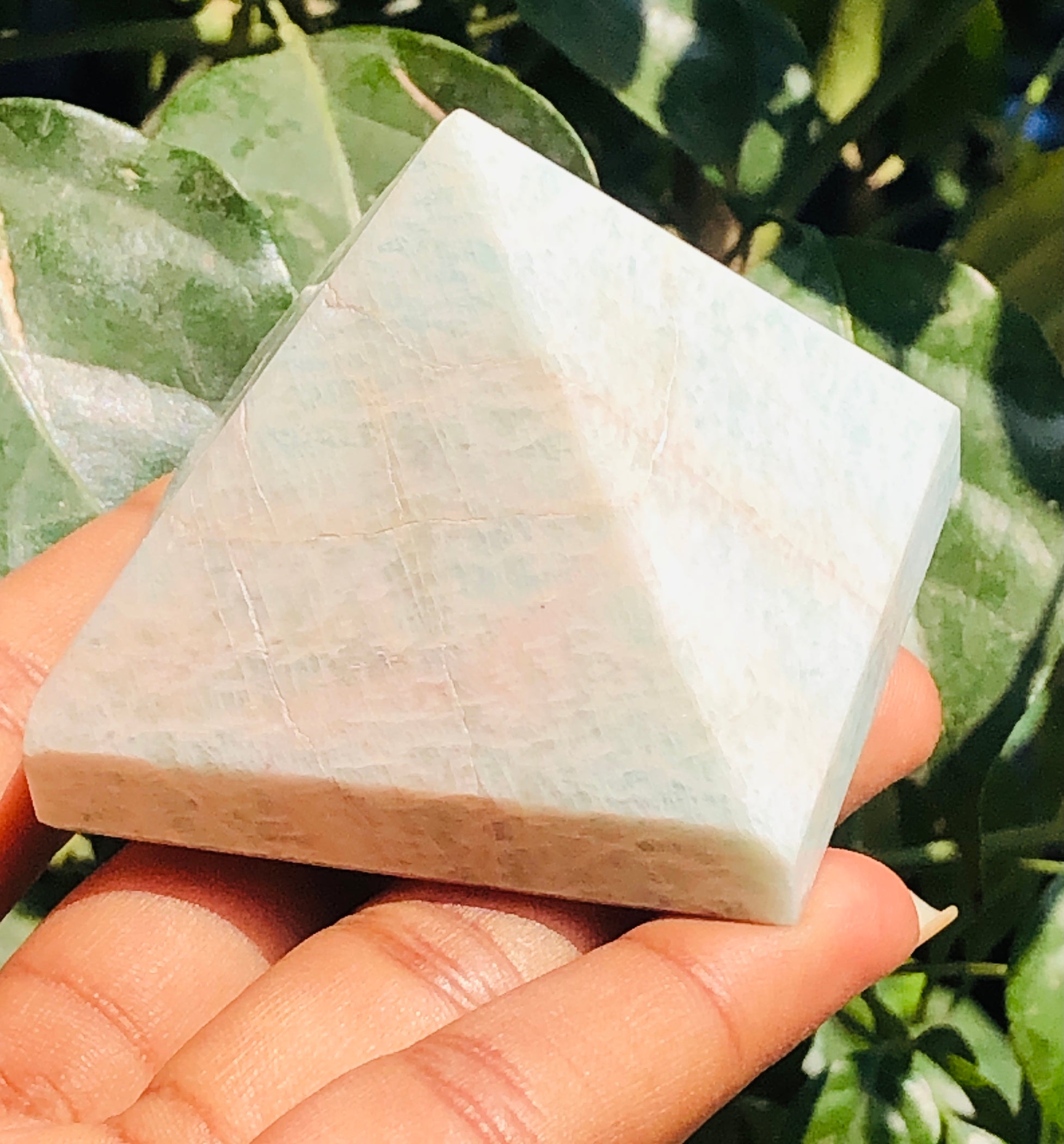 Genuine 650.00 Cts Exclusive Amazonite Healing Crystal Specimen Divine Premium Pyramid