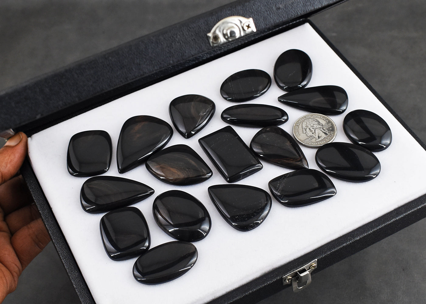 585.00 Carats  Genuine Wood Obsidian Untreated Gemstone Cabochon Lot