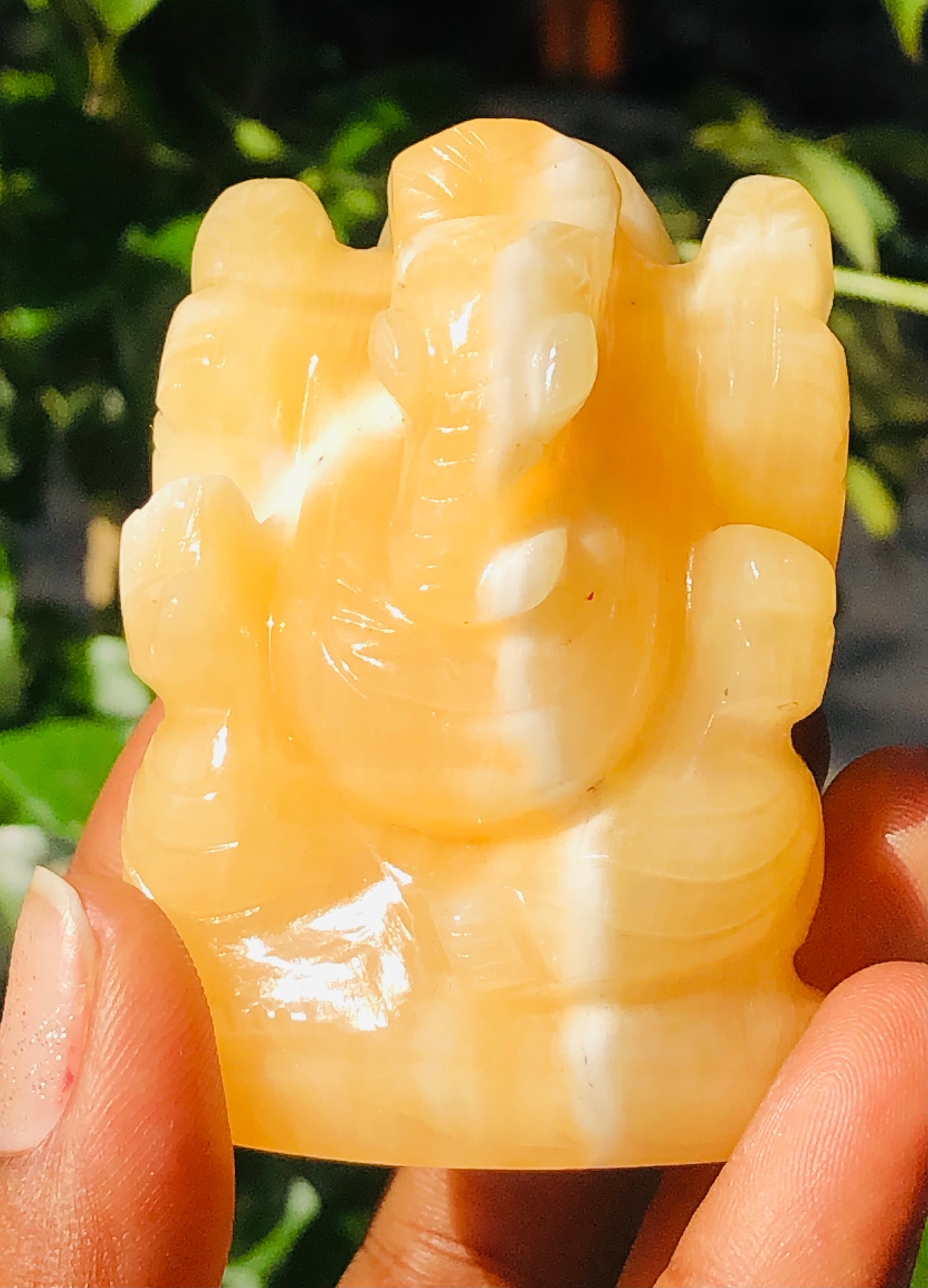 Awesome 588.00 Carats Yellow Rhodochrosite Hand Carved Crystal Gemstone Wizard Carving