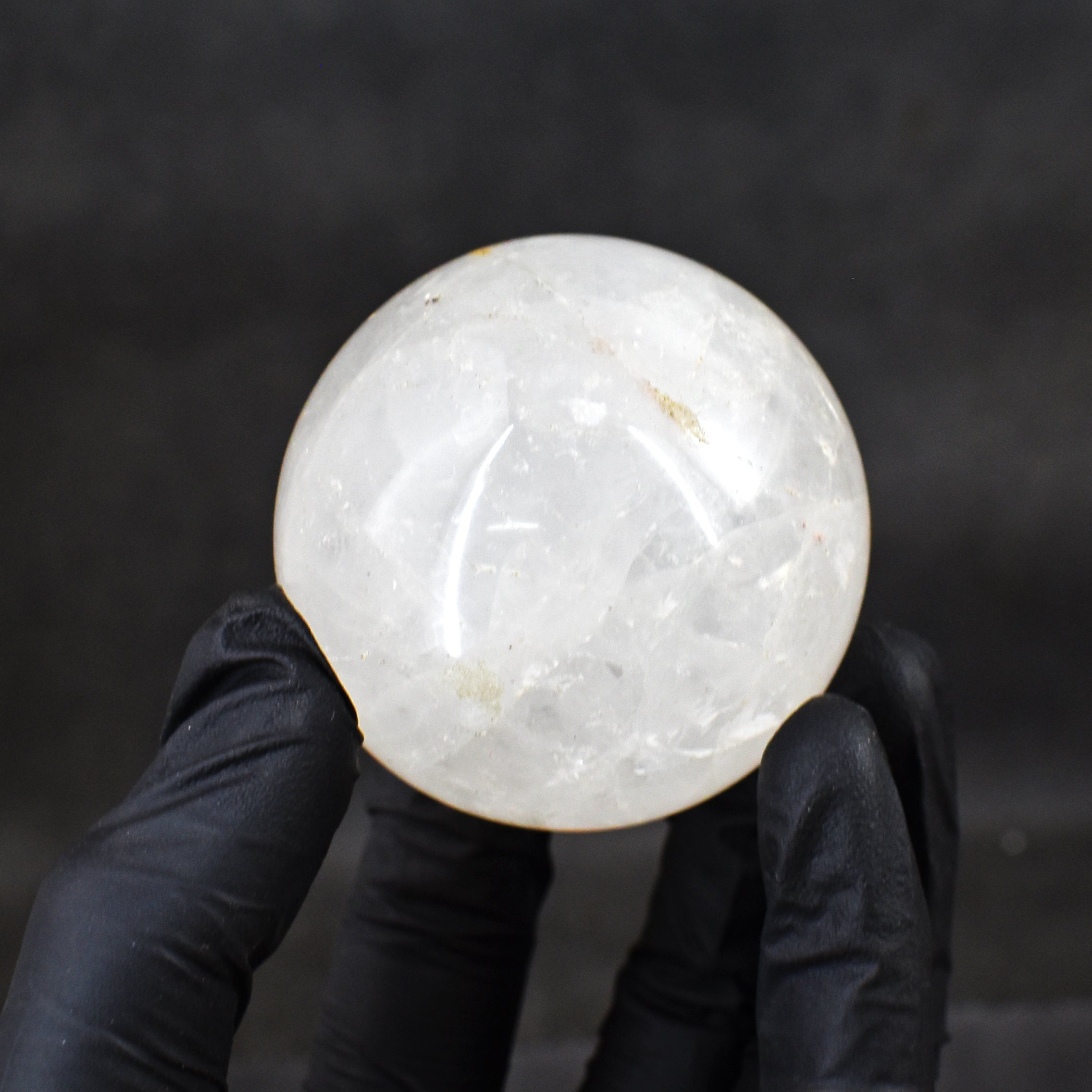 Elegant 779.00 Carats Genuine White Quartz Hand Carved Crystal  Healing Gemstone Sphere
