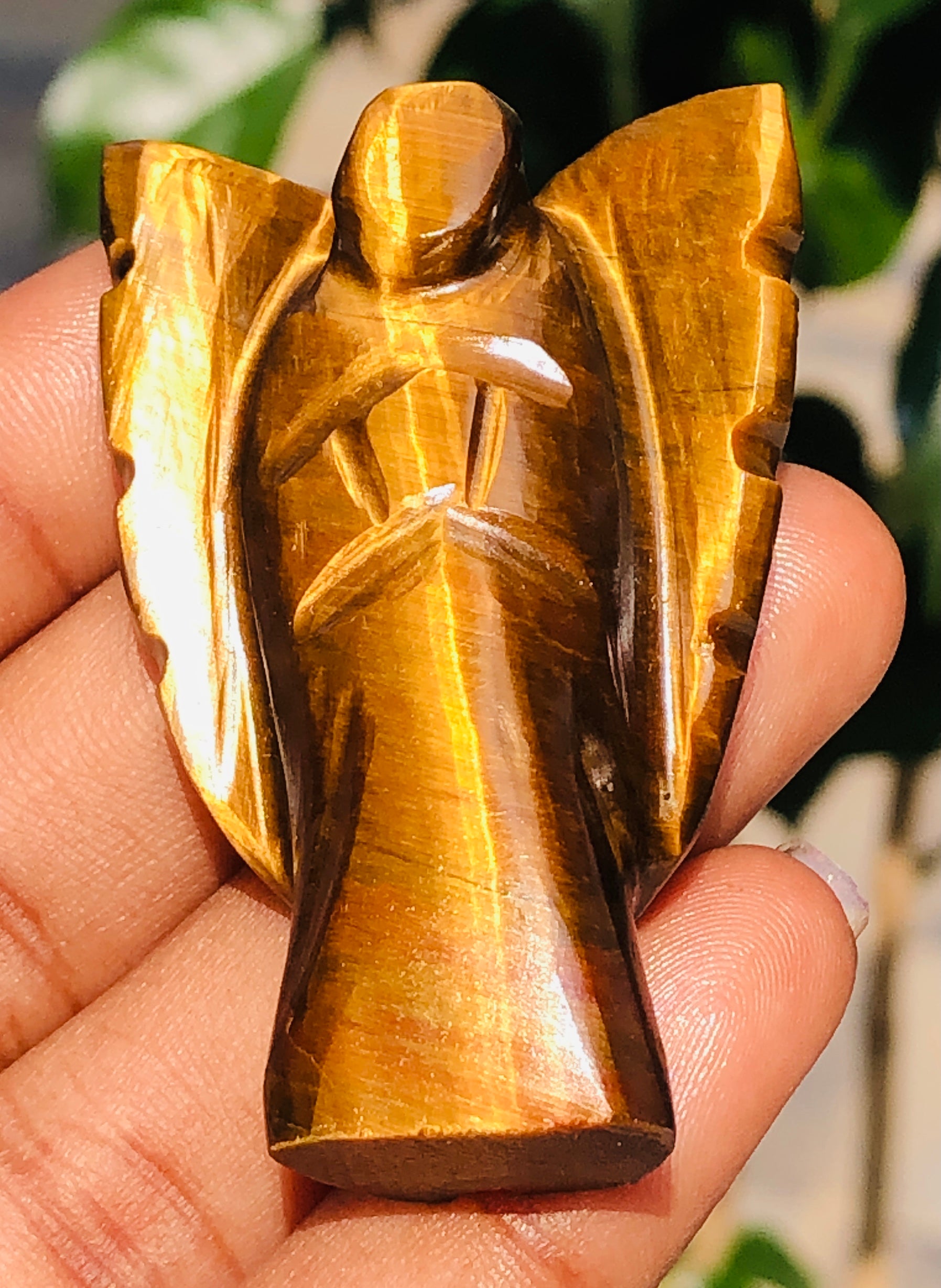 Mind-Blowing 133.00 Cts Genuine Golden Tiger Eye Healing Premium Divine Crystal Angel
