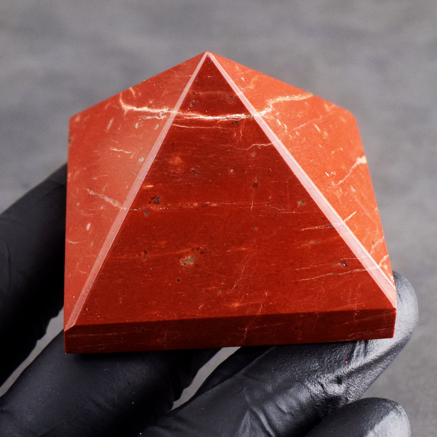 Beautiful 528.00 Cts Genuine Red Jasper Healing Divine Crystal Specimen Pyramid