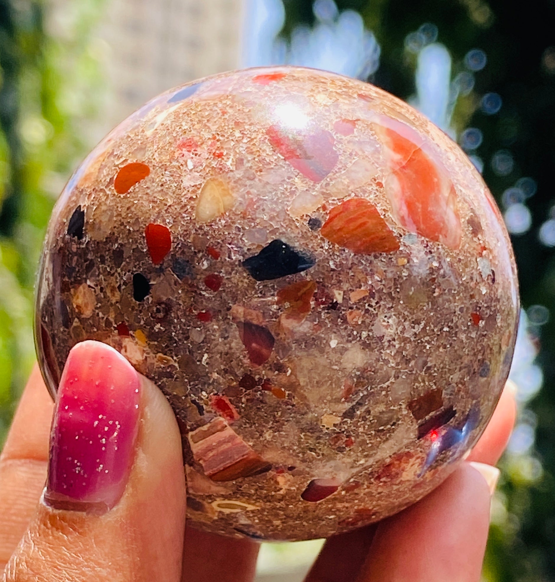 Natural 884.00 Cts Genuine Mookaite Hand Carved Crystal Healing Gemstone Sphere