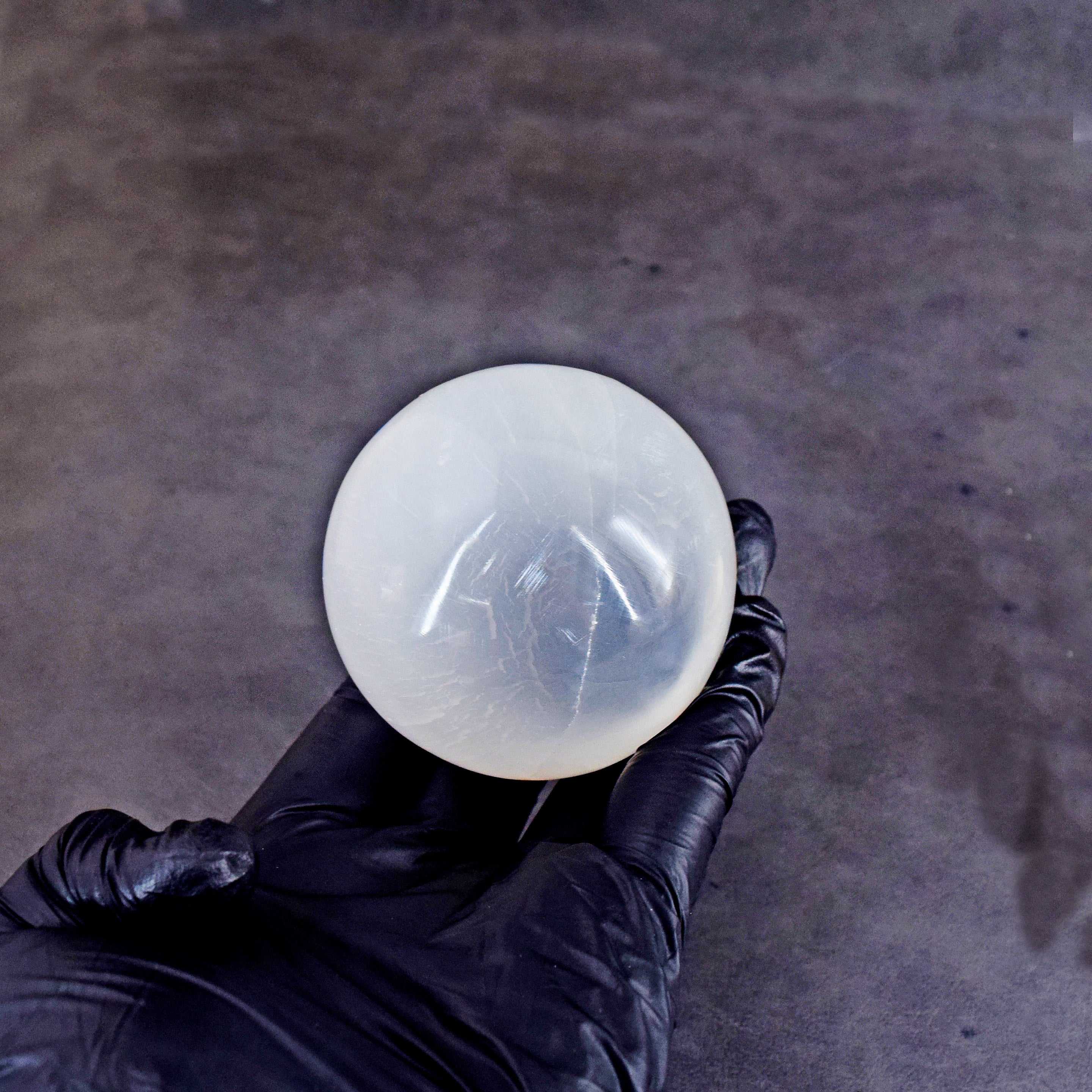 Artisian 1140.00  Carats  Genuine  White Quartz  Hand  Carved  Crystal  Healing  Gemstone  Sphere