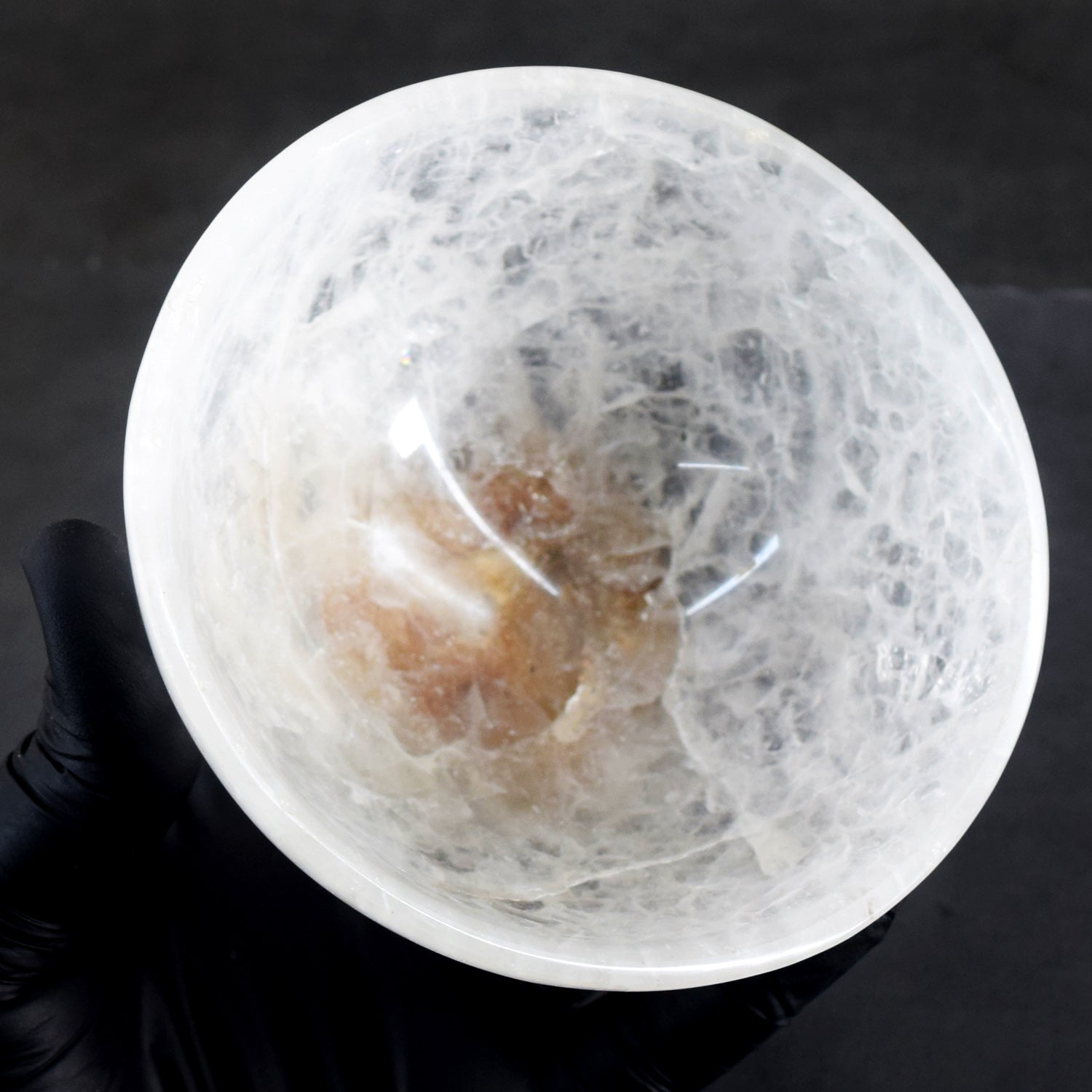 Glamourous 1252.00 Carats Genuine White Quartz Hand Carved Crystal Gemstone Carving Big Bowl