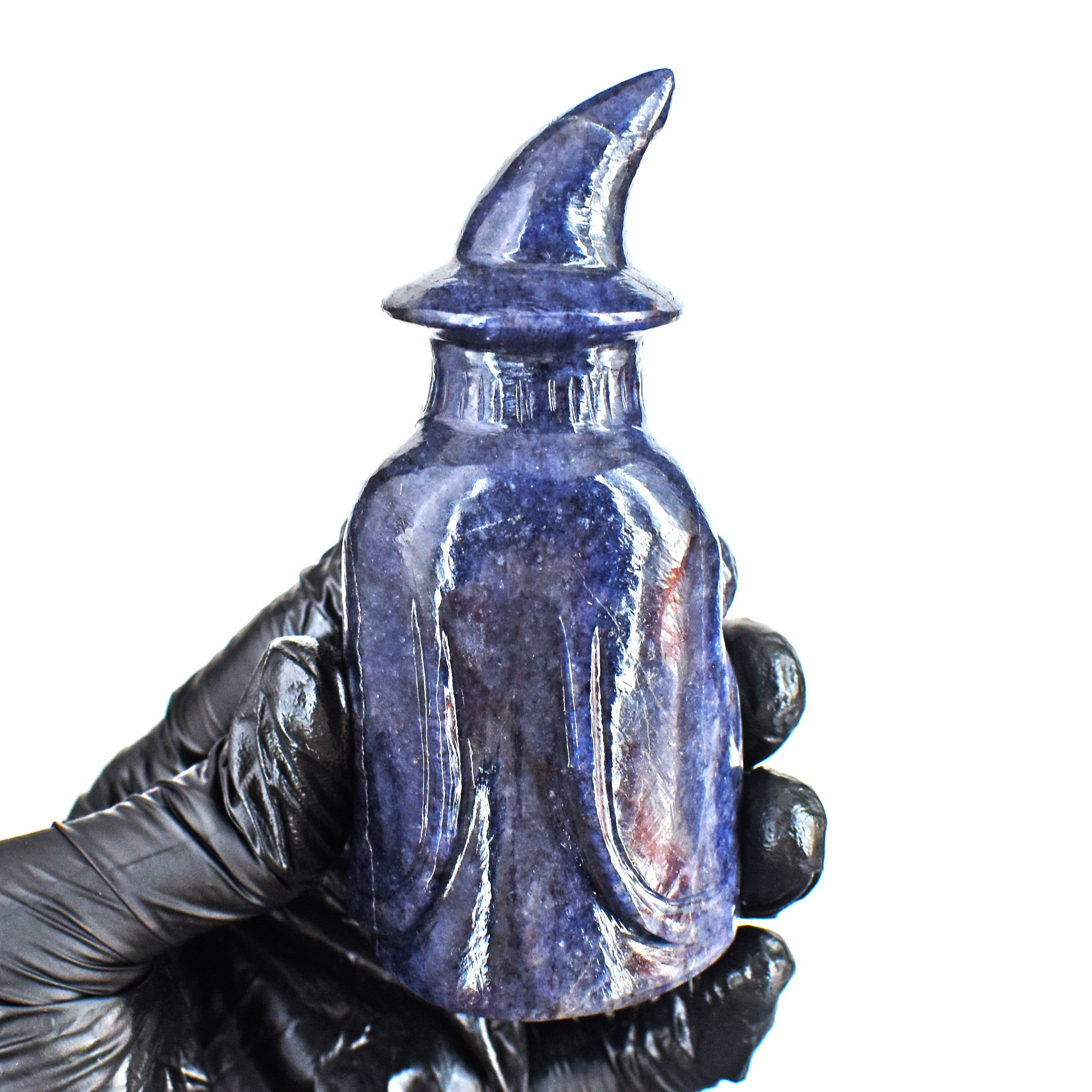 Natural 950.00 Cts Genuine Iolite Hand Carved Premium Gemstone Crystal Wizard