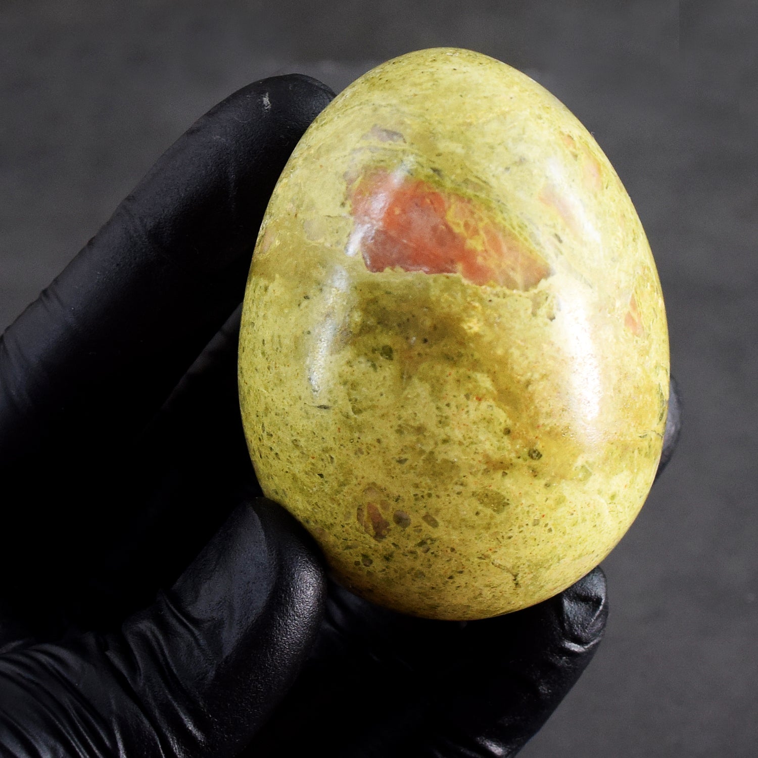 Finest Ever 1059.00 Cts Genuine Blood Green Unakite Crystal Healing Crystal Egg