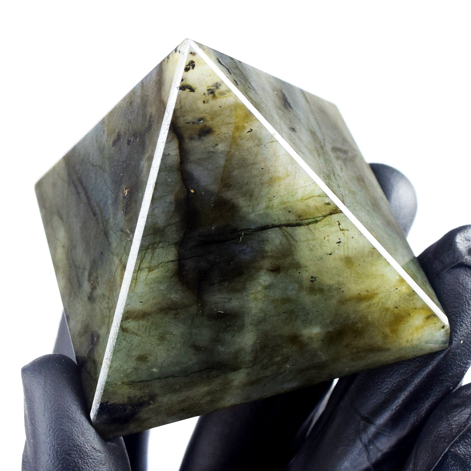 Sparkling 720.00 Cts Genuine Labradorite Crystal Specimen Healing Divine Pyramid