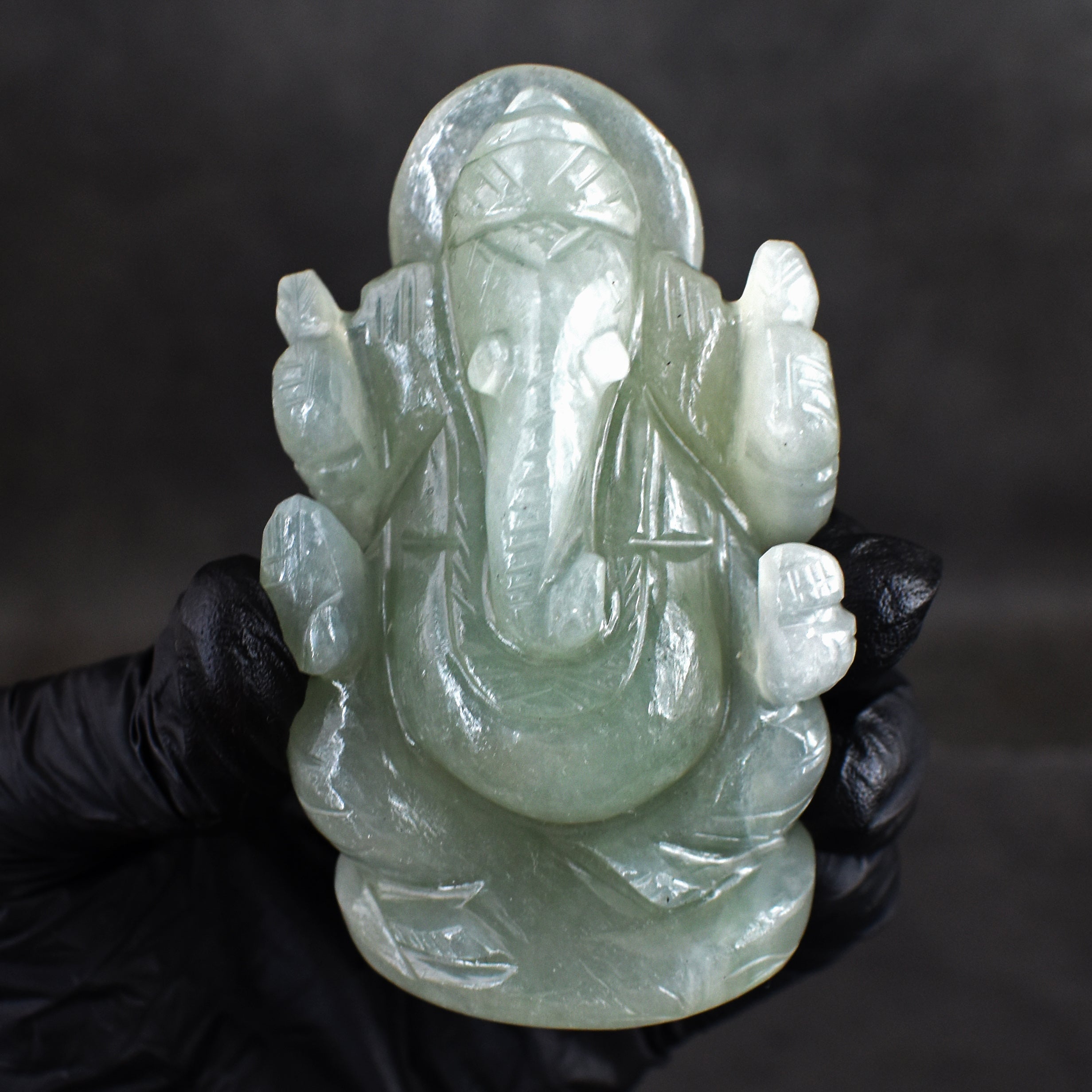 Amazing 702.00 Cts Natural Aventurine Carved Lord Ganesha Gemstone