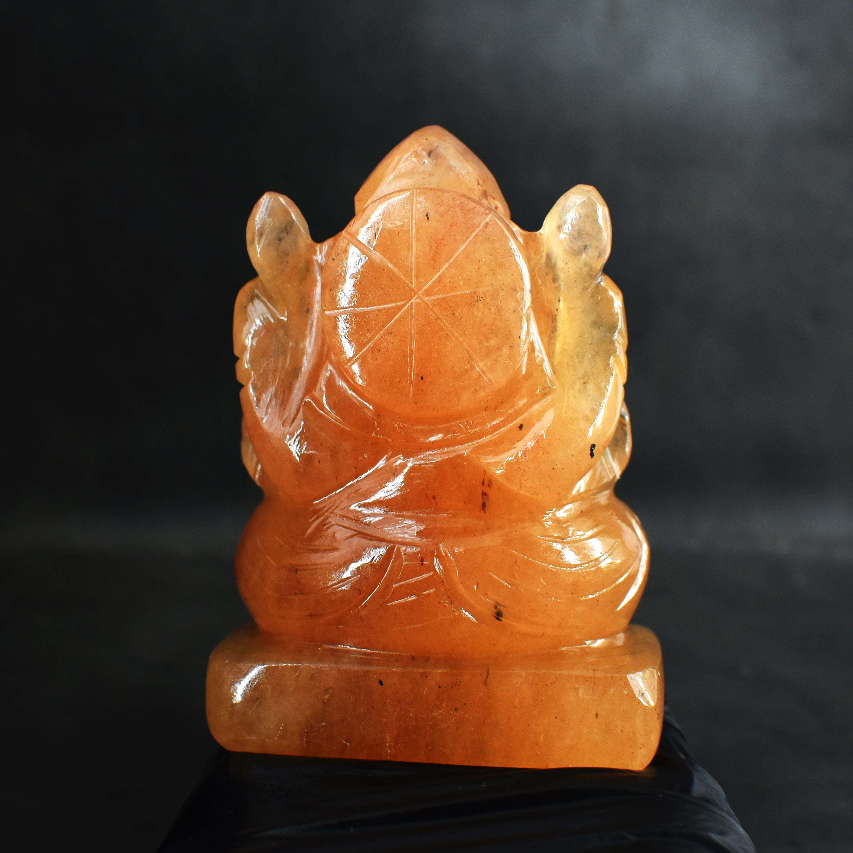 Exclusive 1243.00 Cts Aventurine Divine Hand Carved Genuine Crystal Gemstone Carving Lord Ganesha