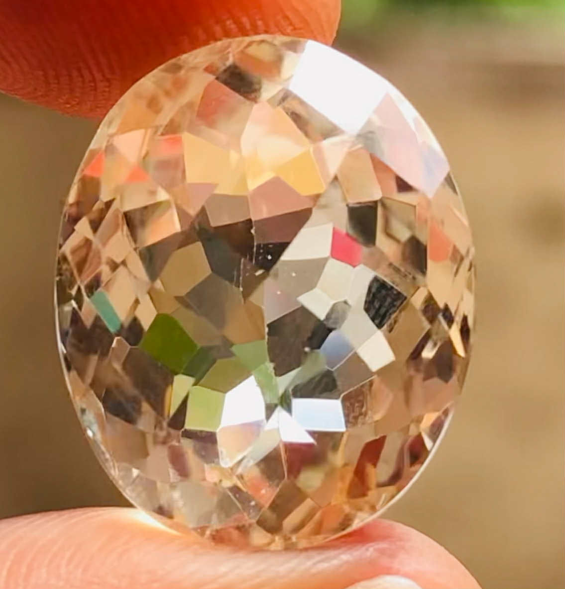 Stunning 16.00 Cts Genuine Citrine Faceted Loose Gemstone