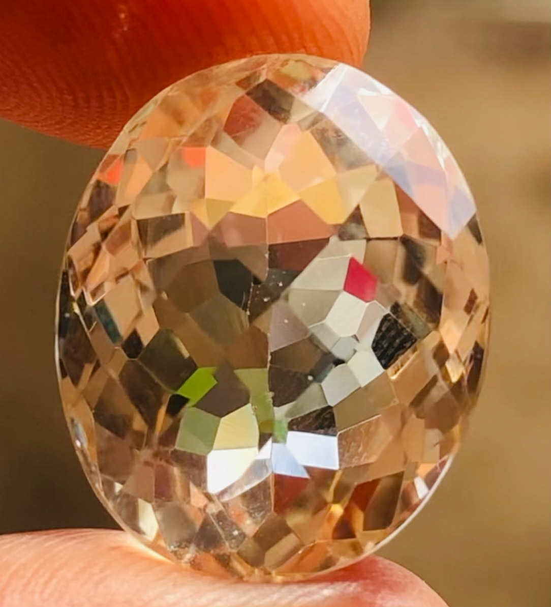 Stunning 16.00 Cts Genuine Citrine Faceted Loose Gemstone