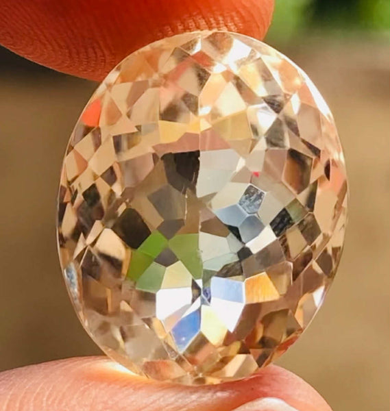 Stunning 16.00 Cts Genuine Citrine Faceted Loose Gemstone