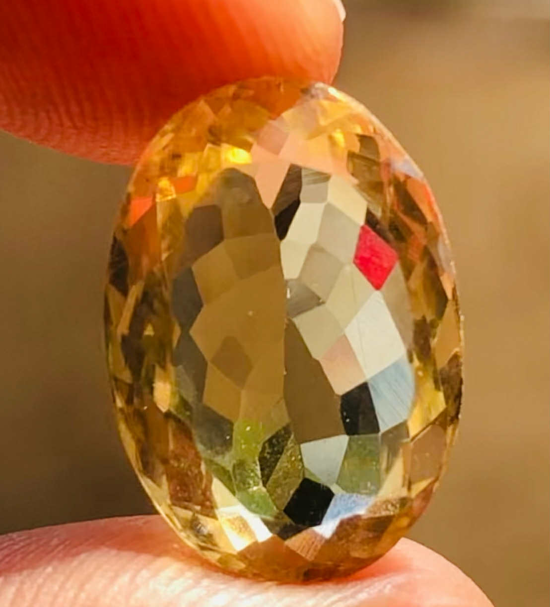 Amazing 7.00 Cts Genuine Citrine Faceted Loose Gemstone