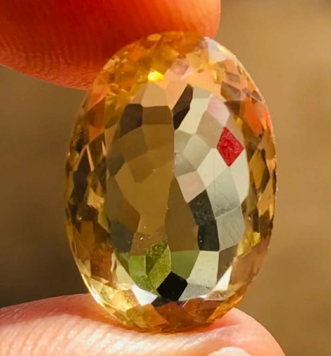 Amazing 7.00 Cts Genuine Citrine Faceted Loose Gemstone