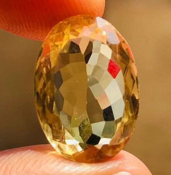 Amazing 7.00 Cts Genuine Citrine Faceted Loose Gemstone