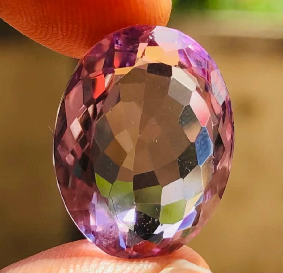 Untreated 15.00 Cts Genuine Amethyst Faceted Loose Gemstone
