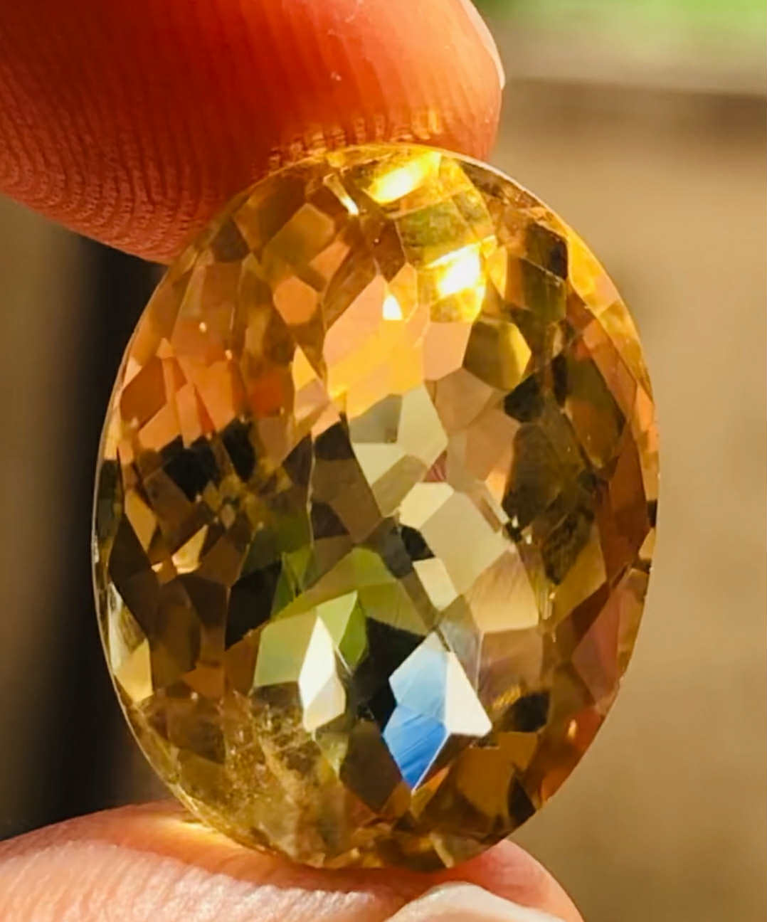 Gorgeous 13.00 Cts Genuine Citrine Faceted Loose Gemstone