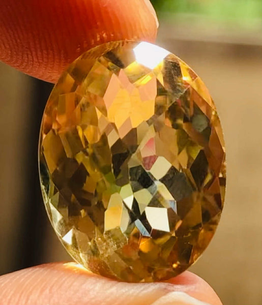 Gorgeous 13.00 Cts Genuine Citrine Faceted Loose Gemstone
