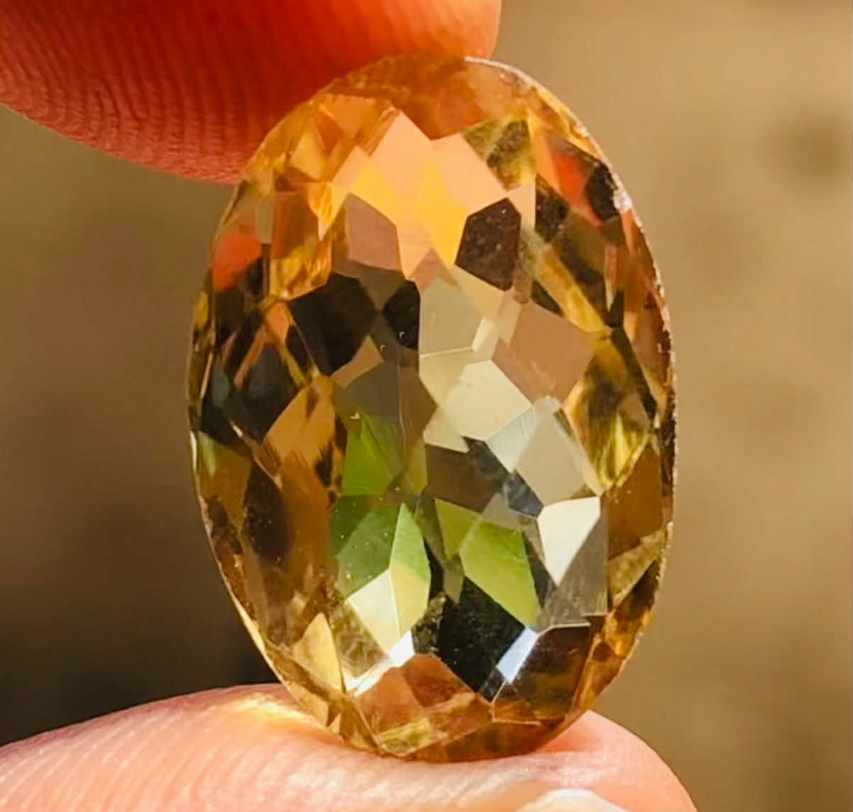 Fabulous 9.00 Cts Genuine Citrine Faceted Loose Gemstone