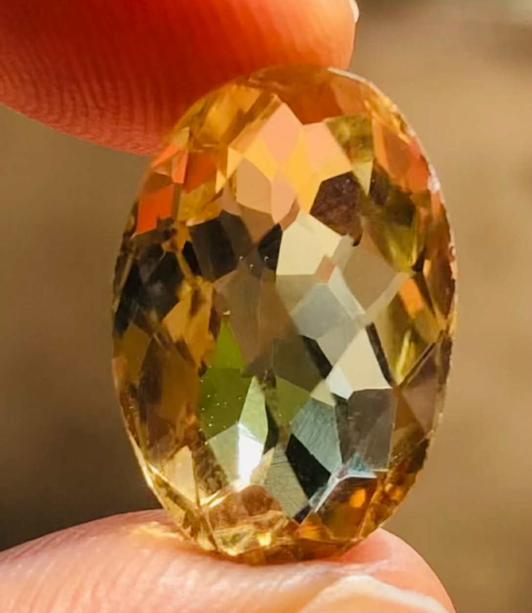 Fabulous 9.00 Cts Genuine Citrine Faceted Loose Gemstone