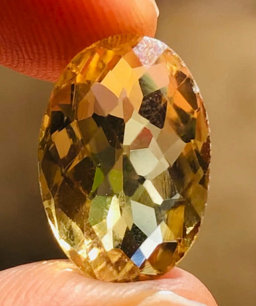 Fabulous 9.00 Cts Genuine Citrine Faceted Loose Gemstone