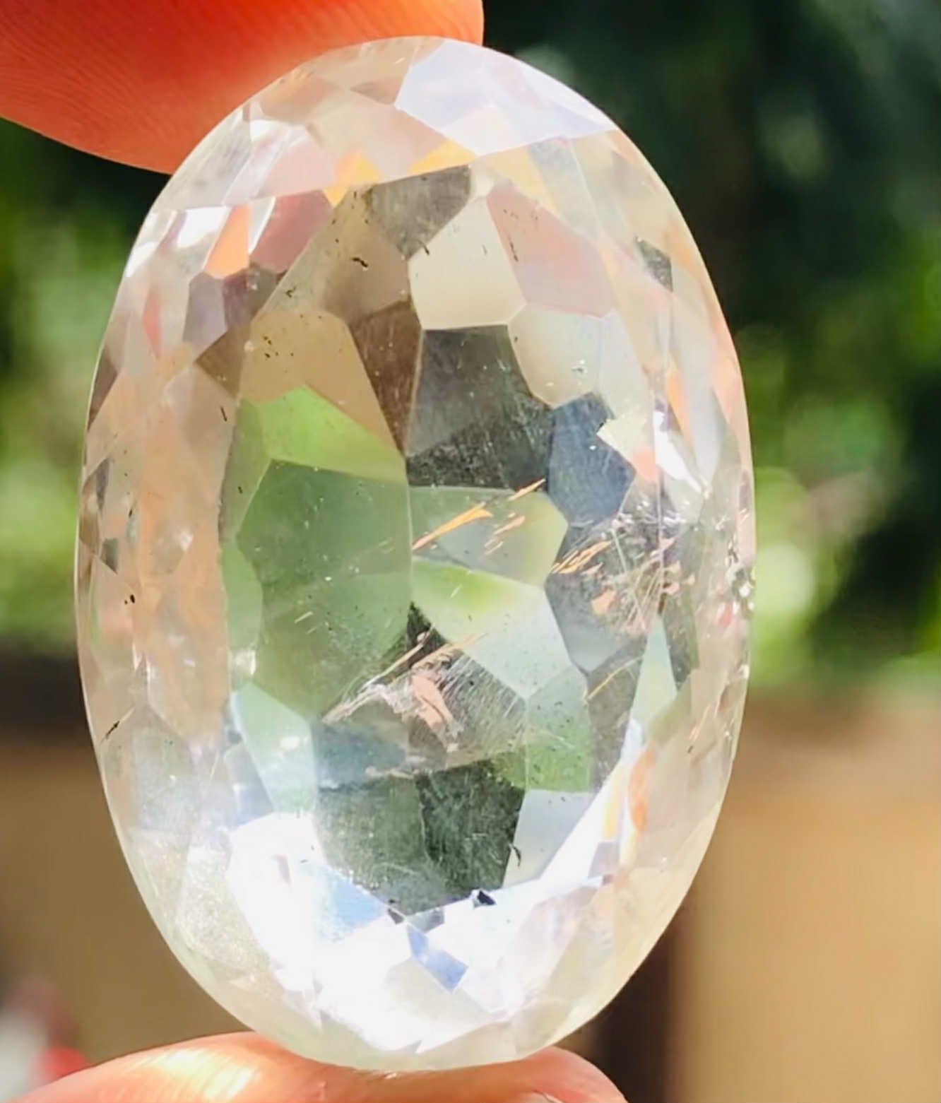 Exclusive 69.00 Cts Genuine White Quartz Faceted Loose Gemstone