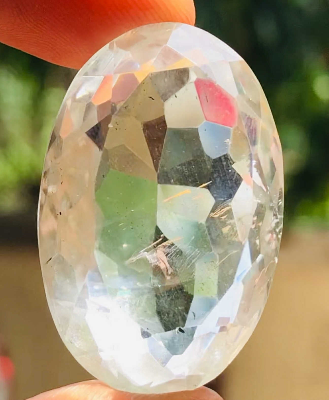 Exclusive 69.00 Cts Genuine White Quartz Faceted Loose Gemstone
