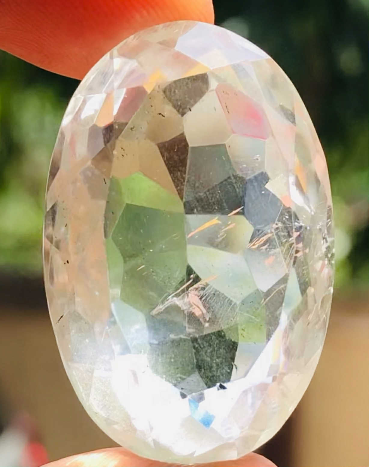 Exclusive 69.00 Cts Genuine White Quartz Faceted Loose Gemstone