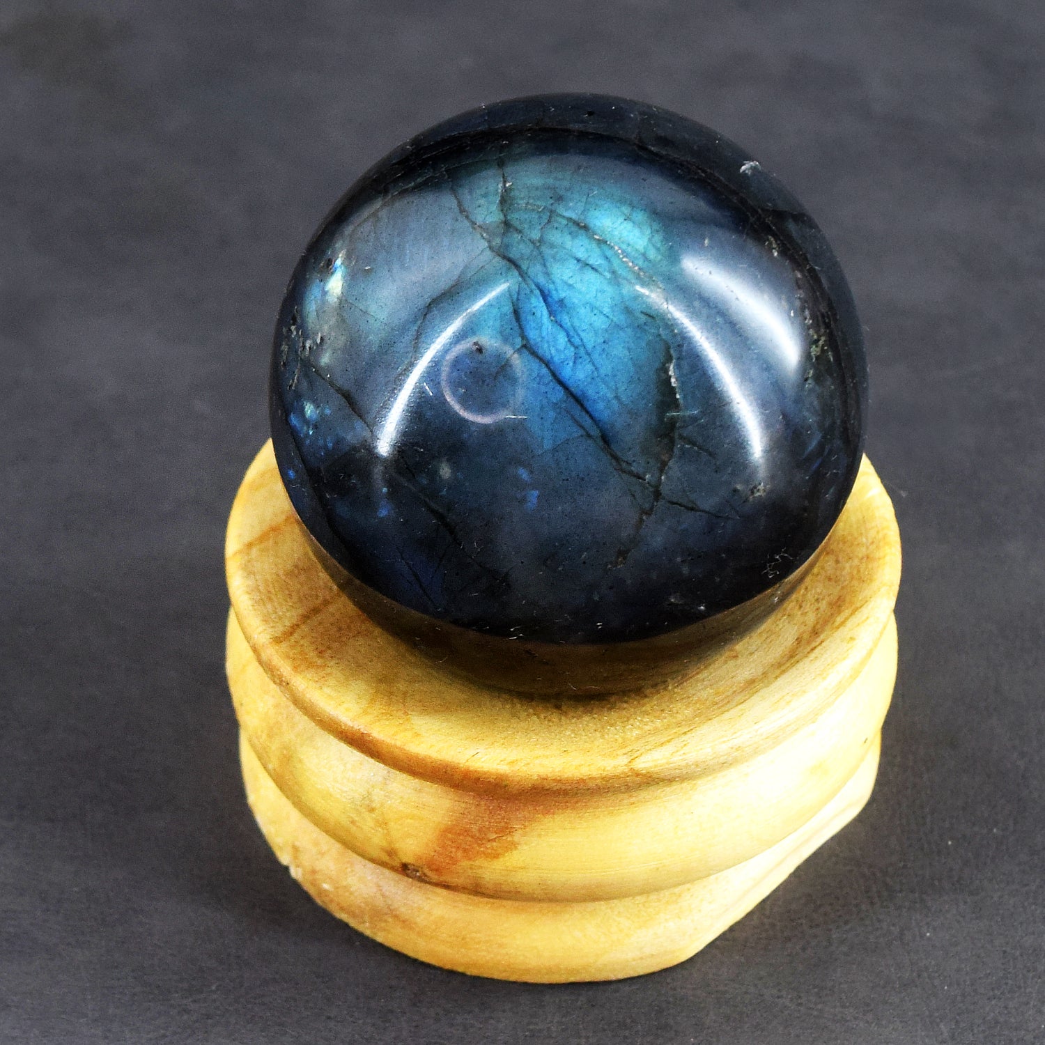 Graceful 805.00 Cts Genuine Blue Flash Labradorite Healing Crystal Specimen Premium Sphere