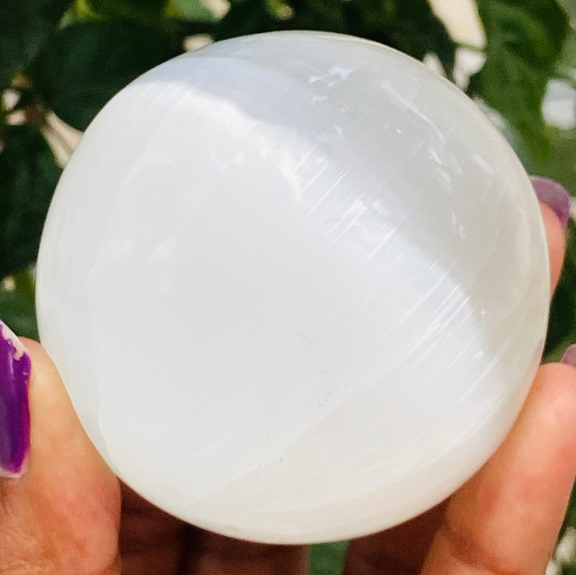 Amazing 1074.00 Cts Genuine Selenite Hand Carved Crystal Healing Sphere