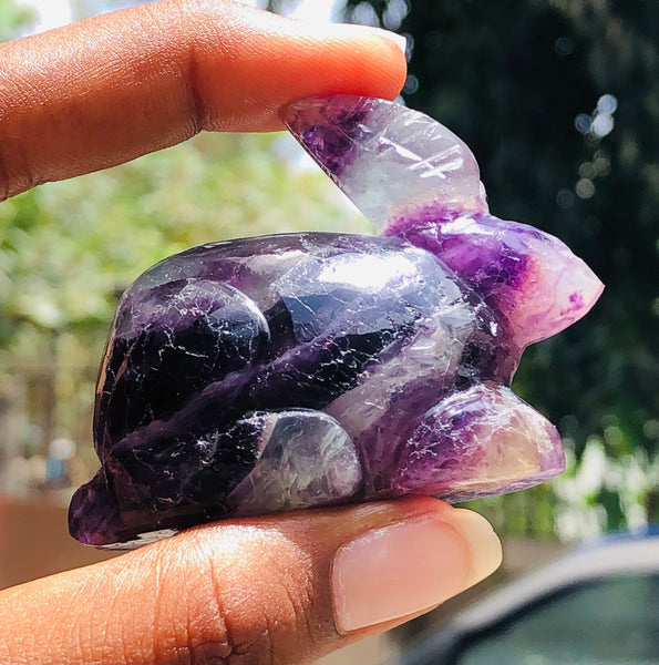 Beautiful 409.00 Carats Genuine Fluorite Hand Carved  Gemstone  Bunny Carving 2026  Collection
