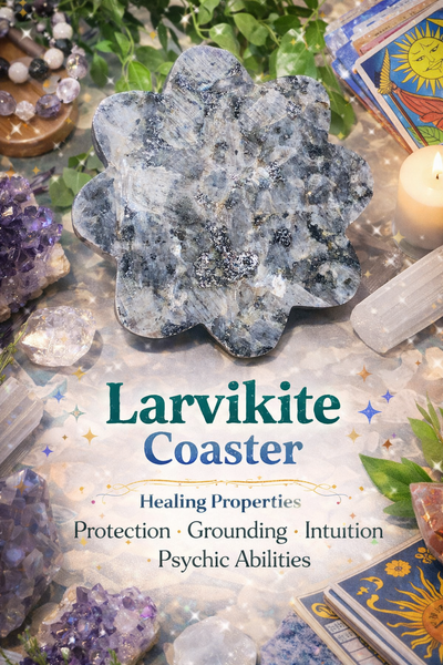 Artisian 678.00 Cts Genuine Larvikite Healing Crystal Specimen Premium Coaster