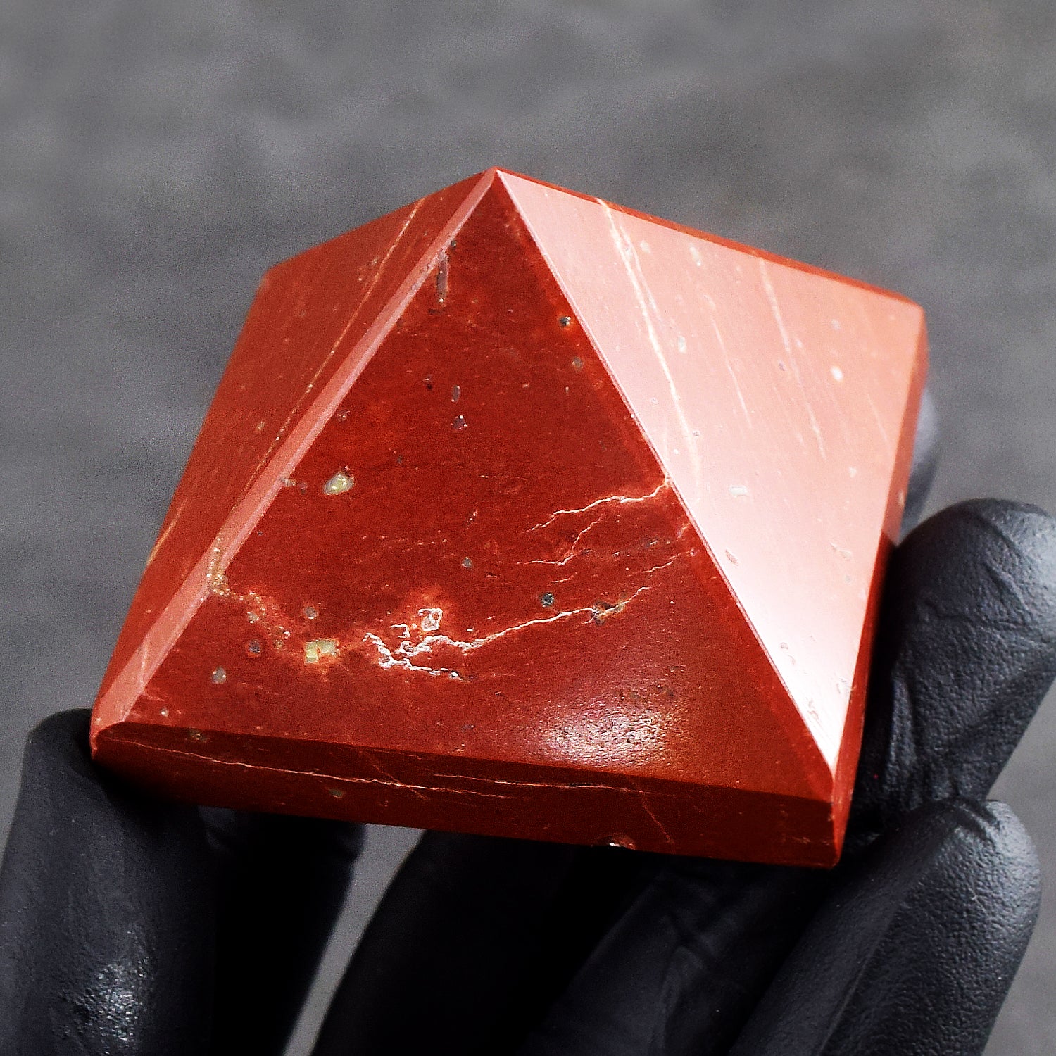 Beautiful 528.00 Cts Genuine Red Jasper Healing Divine Crystal Specimen Pyramid