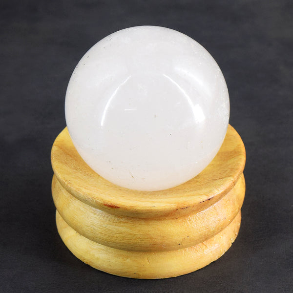 Elegant 702.00  Carats  Genuine  White Quartz  Hand  Carved  Crystal  Healing  Gemstone  Sphere